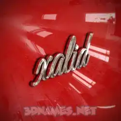 xalid in Car Paint style - 3D name wallpaper