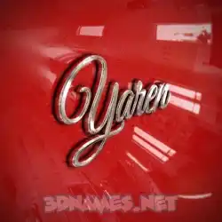 yaren in Car Paint style - 3D name wallpaper
