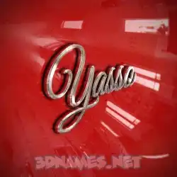 yasso in Car Paint style - 3D name wallpaper
