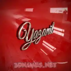 yazanil in Car Paint style - 3D name wallpaper