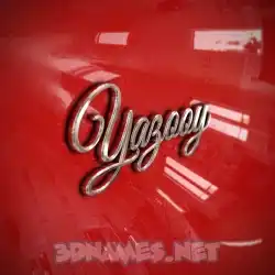 yazooy in Car Paint style - 3D name wallpaper