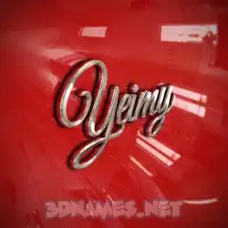 yeimy in Car Paint style - 3D name wallpaper