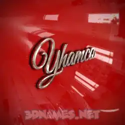 yhamco in Car Paint style - 3D name wallpaper