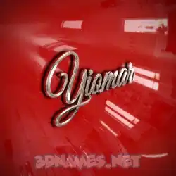 yiomar in Car Paint style - 3D name wallpaper