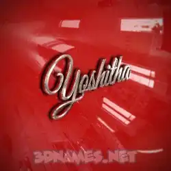 yoshitha in Car Paint style - 3D name wallpaper