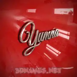 yumna in Car Paint style - 3D name wallpaper
