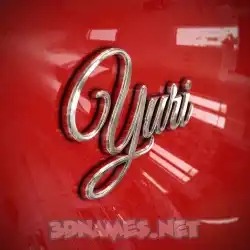 yuri in Car Paint style - 3D name wallpaper
