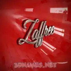 zaffree in Car Paint style - 3D name wallpaper