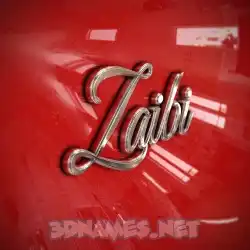zaibi in Car Paint style - 3D name wallpaper