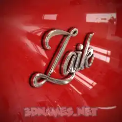 zaik in Car Paint style - 3D name wallpaper