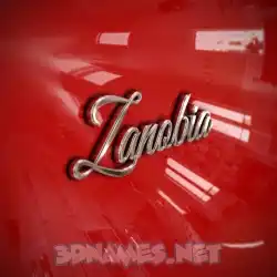 zanobia in Car Paint style - 3D name wallpaper