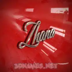 zhana in Car Paint style - 3D name wallpaper