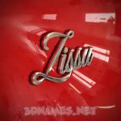 zissu in Car Paint style - 3D name wallpaper