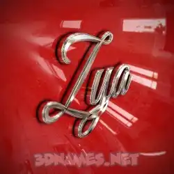 zya in Car Paint style - 3D name wallpaper