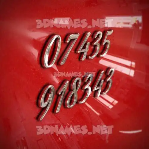 07435 918343 in Car Paint style - 3D name wallpaper 07435 918343 in Car Paint style - 3D name wallpaper
