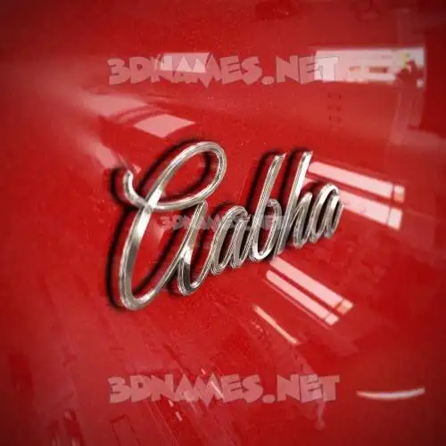 aabha in Car Paint style - 3D name wallpaper