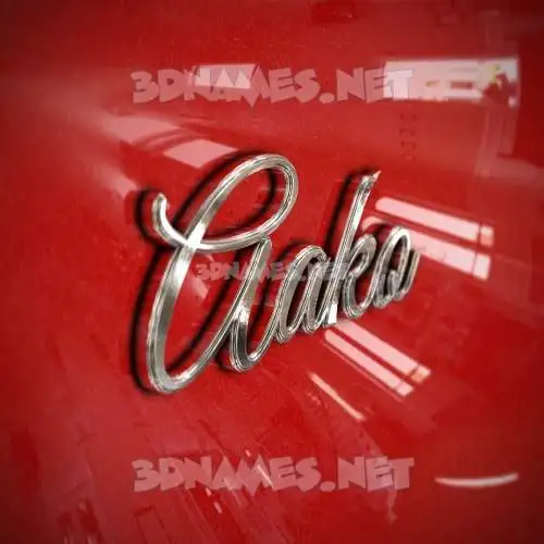 aako in Car Paint style - 3D name wallpaper