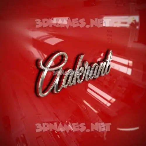 aakrant in Car Paint style - 3D name wallpaper