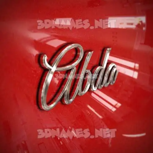 abda in Car Paint style - 3D name wallpaper