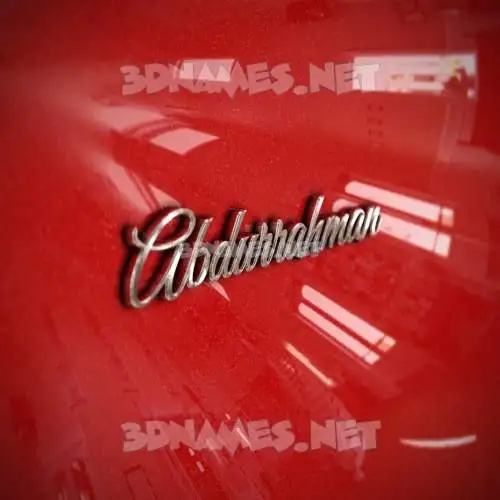 abdurrahman in Car Paint style - 3D name wallpaper