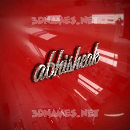 abhisheak in Car Paint style - 3D name wallpaper