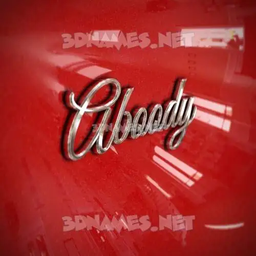 aboody in Car Paint style - 3D name wallpaper