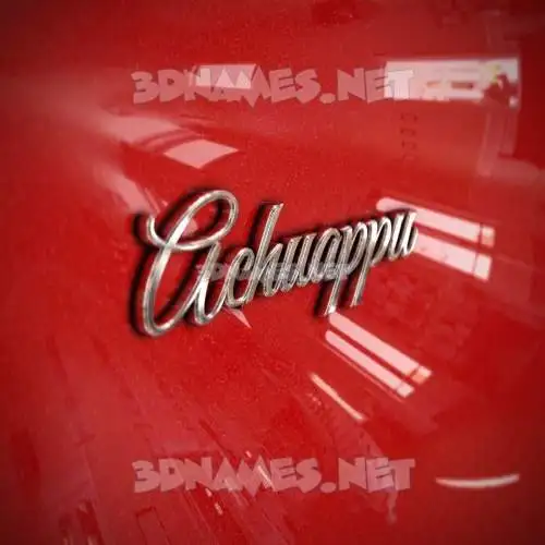 achuappu in Car Paint style - 3D name wallpaper