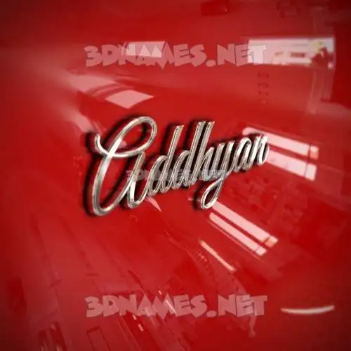 addhyan in Car Paint style - 3D name wallpaper