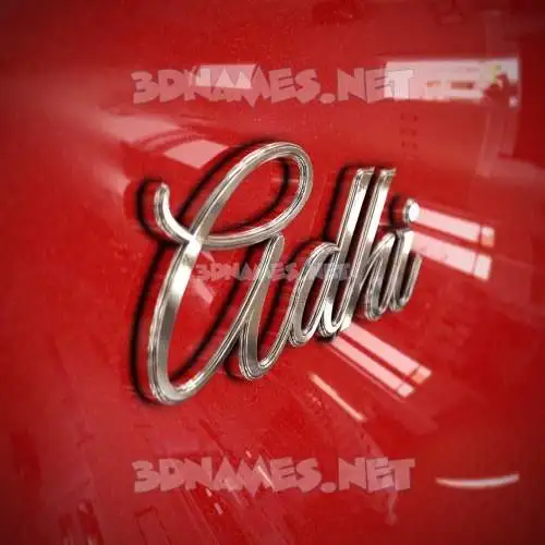 adhi in Car Paint style - 3D name wallpaper