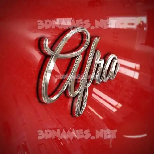 afra in Car Paint style - 3D name wallpaper