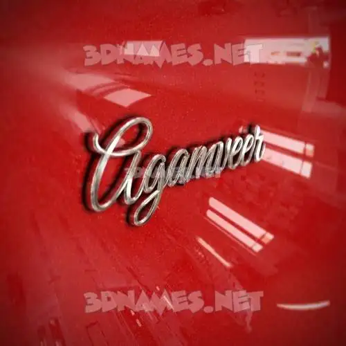 agamveer in Car Paint style - 3D name wallpaper