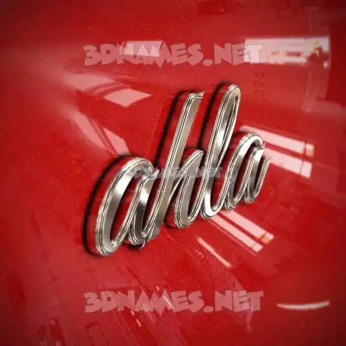 ahla in Car Paint style - 3D name wallpaper ahla in Car Paint style - 3D name wallpaper