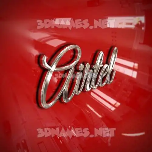 airtel in Car Paint style - 3D name wallpaper