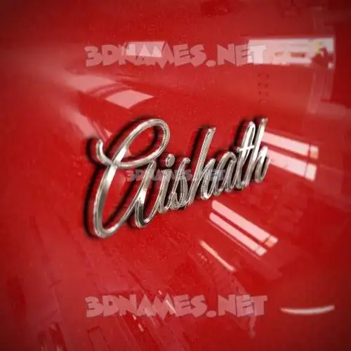 aishath in Car Paint style - 3D name wallpaper