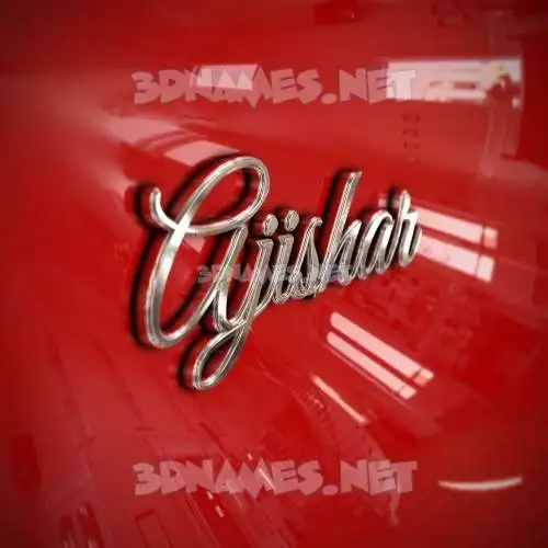 ajishar in Car Paint style - 3D name wallpaper