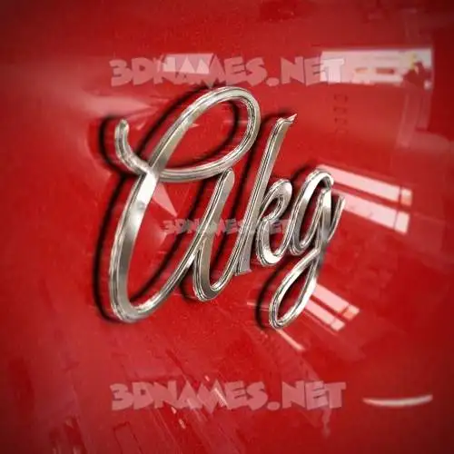 akg in Car Paint style - 3D name wallpaper