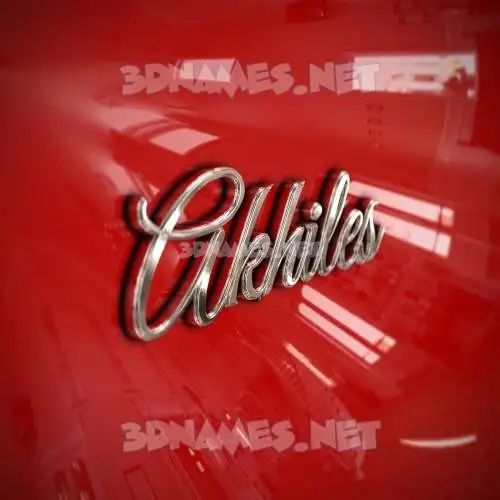 akhiles in Car Paint style - 3D name wallpaper
