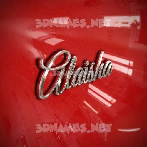 alaisha in Car Paint style - 3D name wallpaper