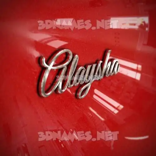 alaysha in Car Paint style - 3D name wallpaper