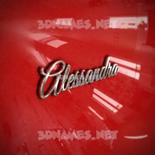 alessandra in Car Paint style - 3D name wallpaper