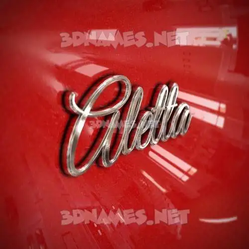 aletta in Car Paint style - 3D name wallpaper