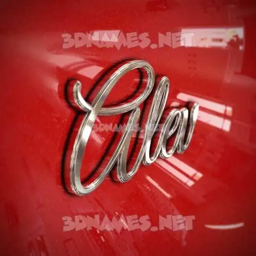 alev in Car Paint style - 3D name wallpaper