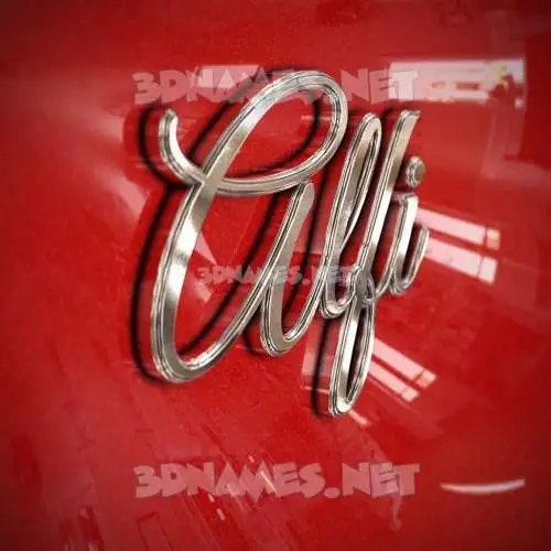 alfi in Car Paint style - 3D name wallpaper alfi in Car Paint style - 3D name wallpaper