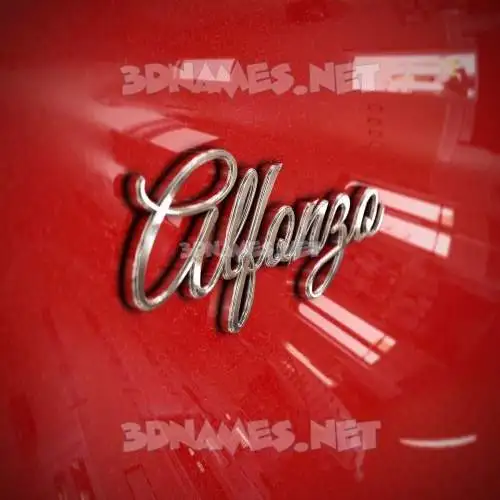 alfonzo in Car Paint style - 3D name wallpaper