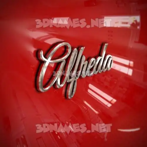 alfreda in Car Paint style - 3D name wallpaper