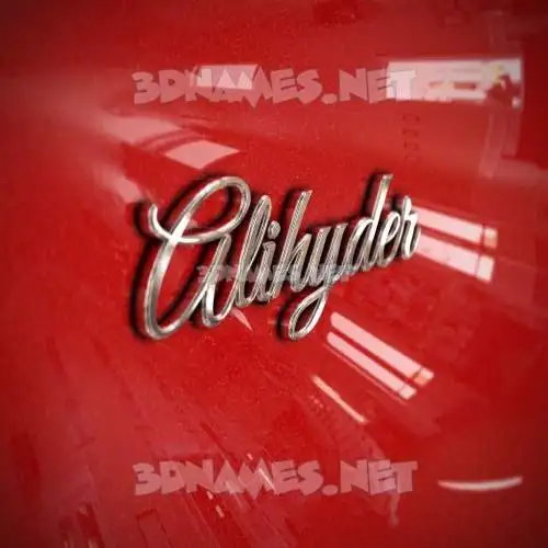 alihyder in Car Paint style - 3D name wallpaper
