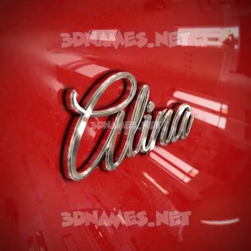 alina in Car Paint style - 3D name wallpaper