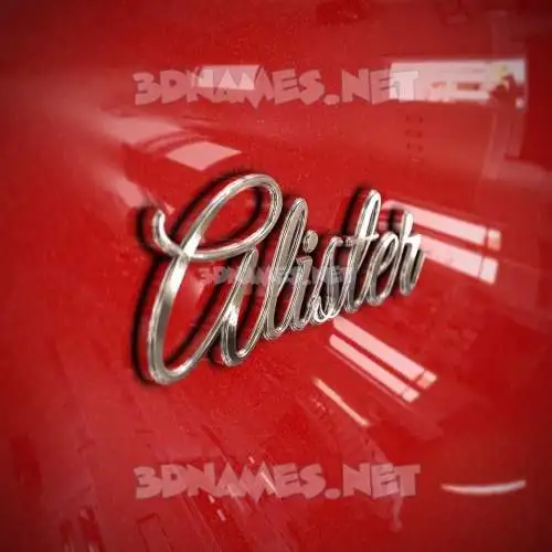alister in Car Paint style - 3D name wallpaper