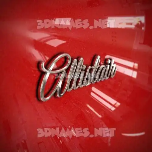 allistair in Car Paint style - 3D name wallpaper