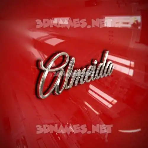 almeida in Car Paint style - 3D name wallpaper